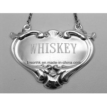 Whisky Label, Metal Whiskey Hang Tag